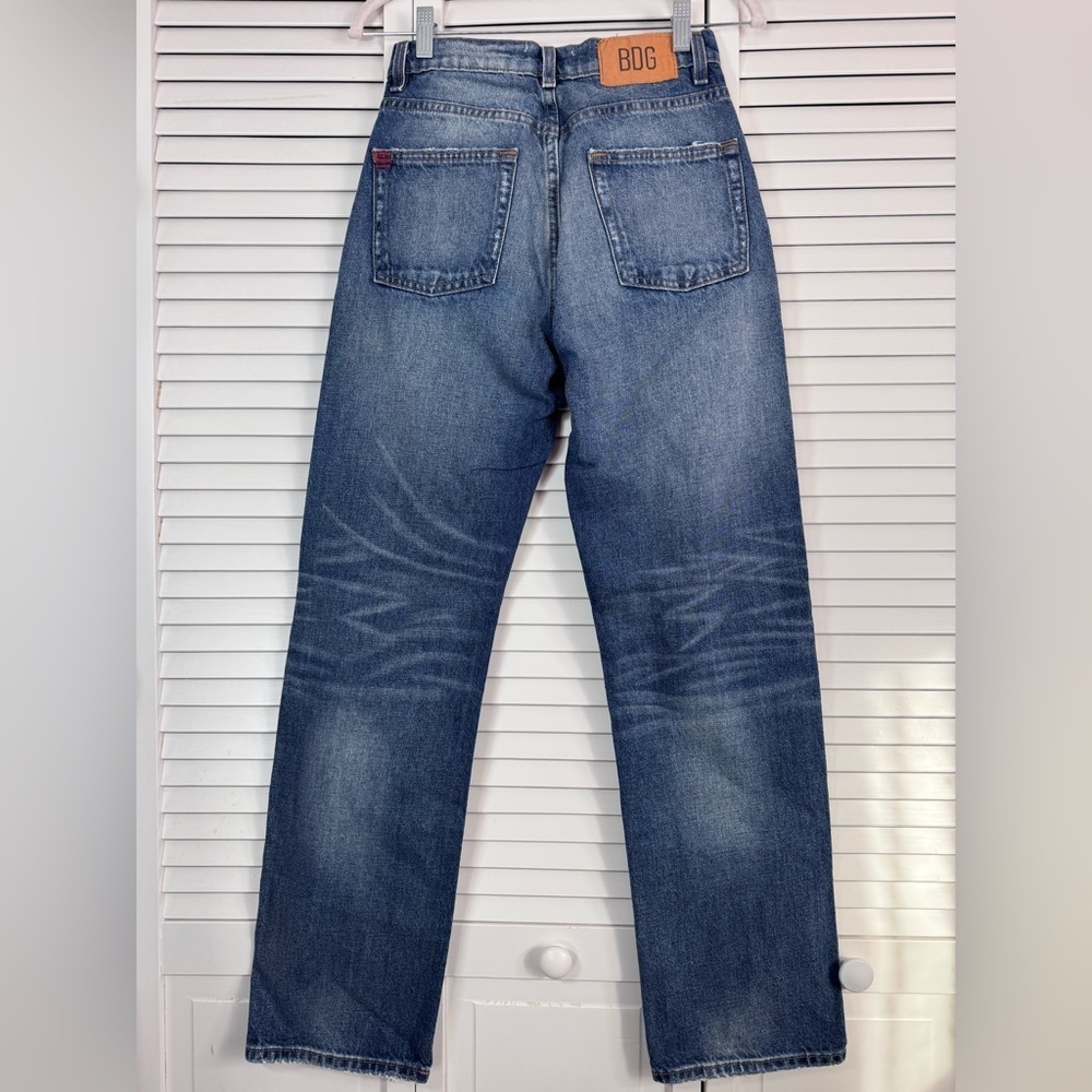 BDG Cowboy Jean Blue High Waisted Straight Leg Western Festival Size 26 - Picture 4 of 7